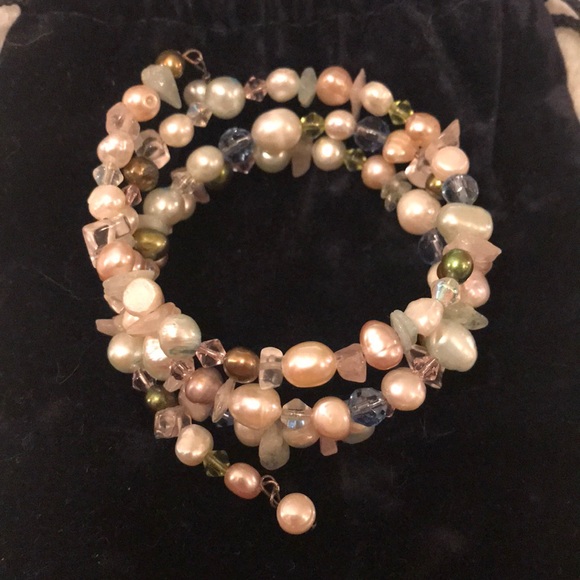 3 for $10 Pearl and Crystal Wrap Bracelet - Picture 1 of 2